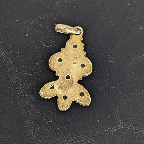 Sterling Silver Moonstone Pendant Charm Necklace Stamped 925 Teardrop Floral - Picture 5 of 8